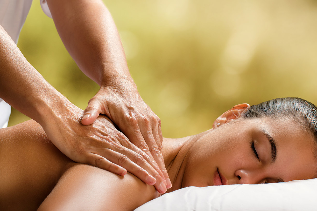 Woman Receiving a Massage