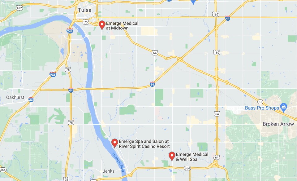 Emerge locations on Google Maps