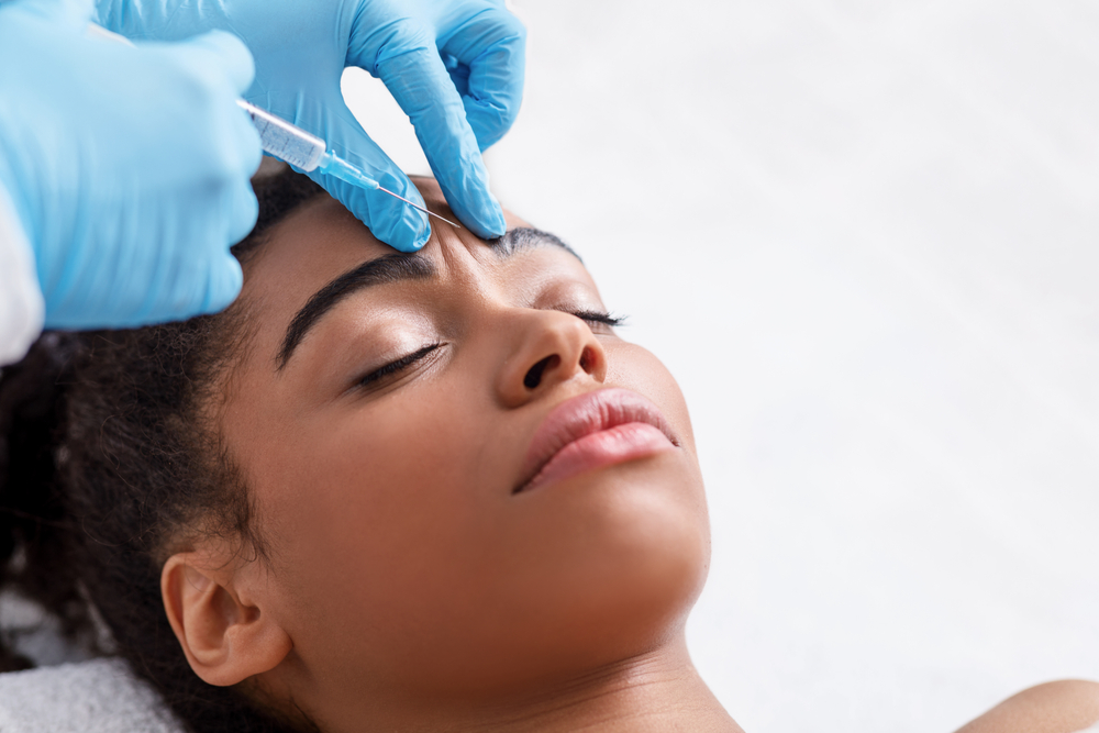 African American Woman Getting Botox Injection